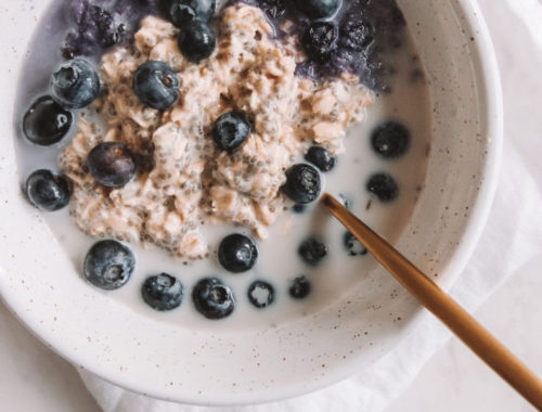 blueberry overnights oats #vegan #glutenfree #oatmeal